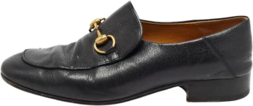 Gucci Vintage Pre-owned Leather flats Black Heren