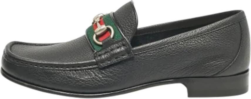 Gucci Vintage Pre-owned Leather flats Black Heren