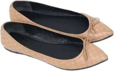 Gucci Vintage Pre-owned Leather flats Brown Dames