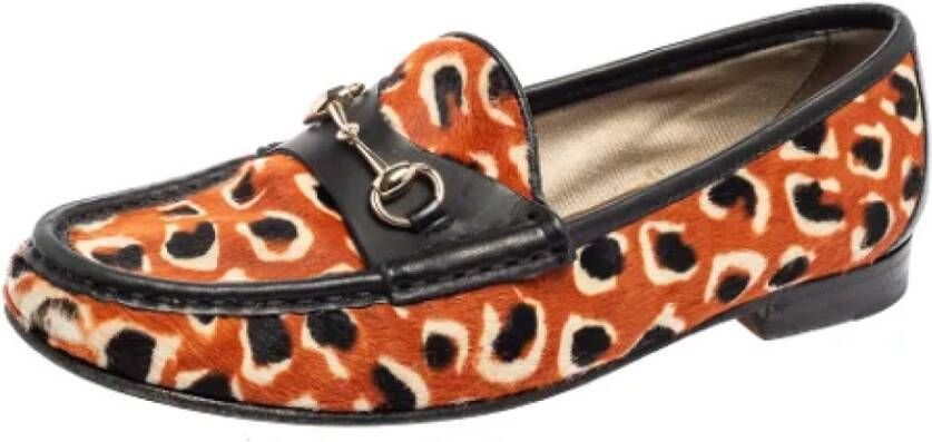 Gucci Vintage Pre-owned Leather flats Multicolor Dames