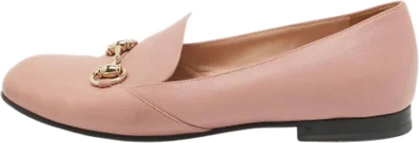 Gucci Vintage Pre-owned Leather flats Pink Dames