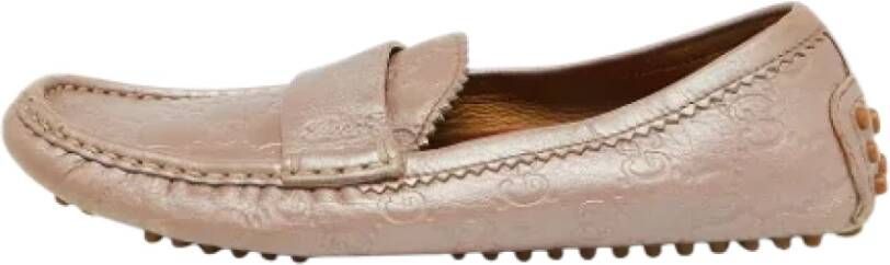 Gucci Vintage Pre-owned Leather flats Pink Dames