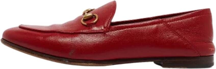 Gucci Vintage Pre-owned Leather flats Red Dames