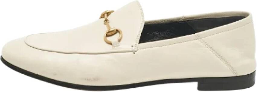 Gucci Vintage Pre-owned Leather flats White Dames