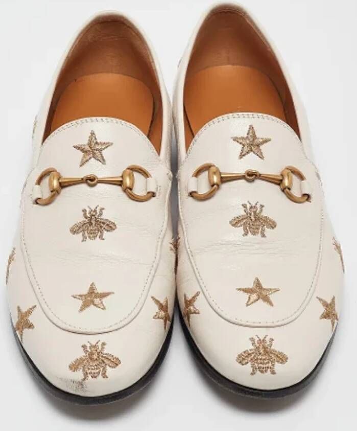 Gucci Vintage Pre-owned Leather flats White Dames