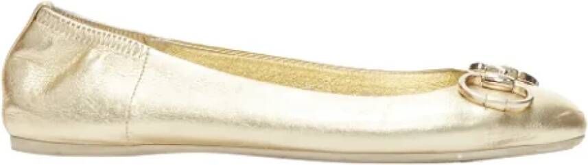 Gucci Vintage Pre-owned Leather flats Yellow Dames