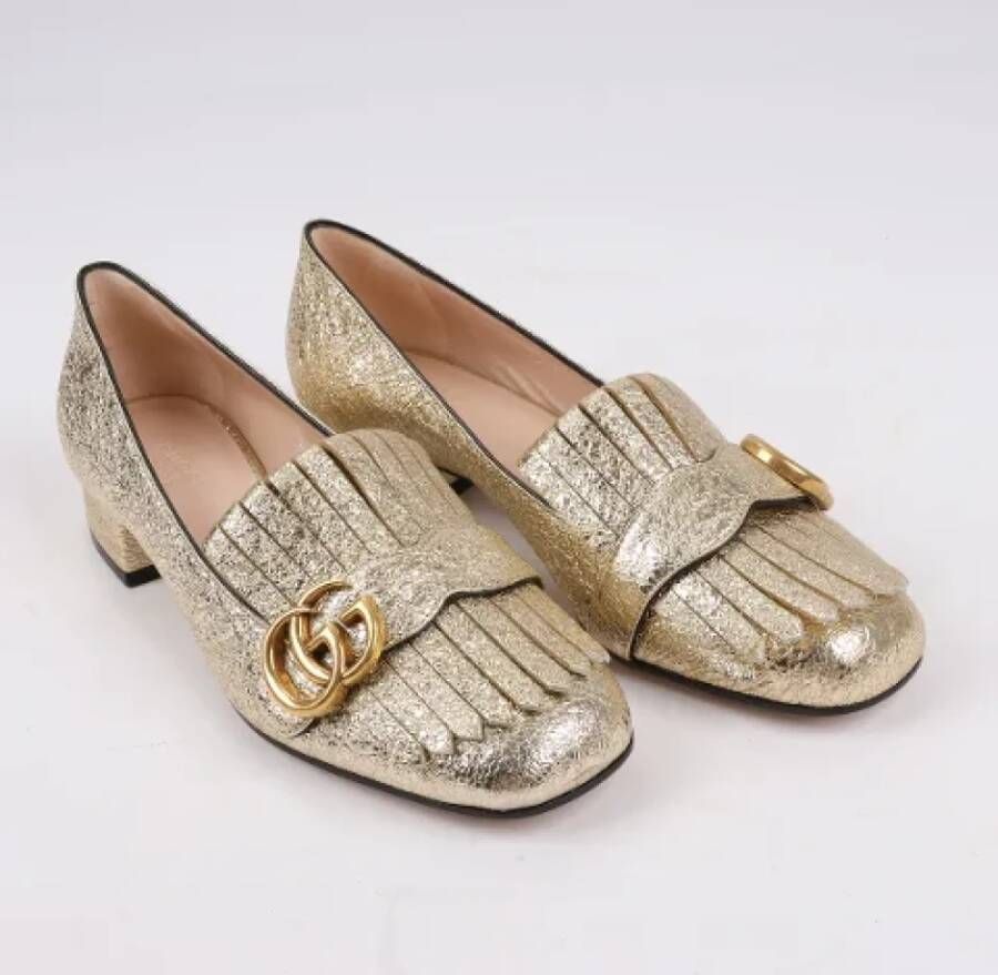 Gucci Vintage Pre-owned Leather flats Yellow Dames