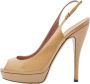 Gucci Vintage Pre-owned Leather heels Beige Dames - Thumbnail 1