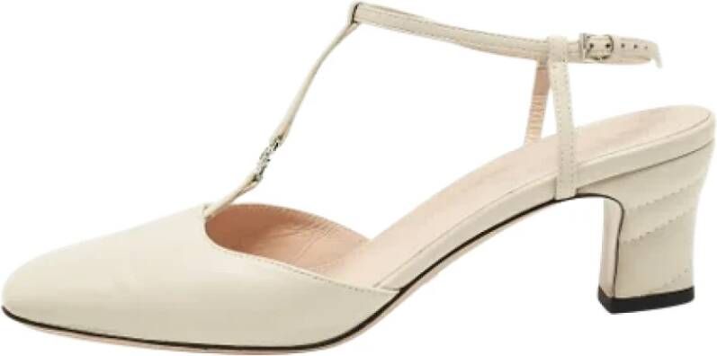 Gucci Vintage Pre-owned Leather heels Beige Dames