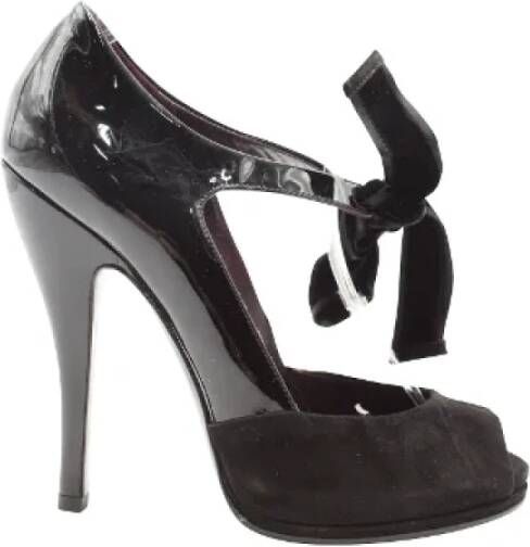 Gucci Vintage Pre-owned Leather heels Black Dames