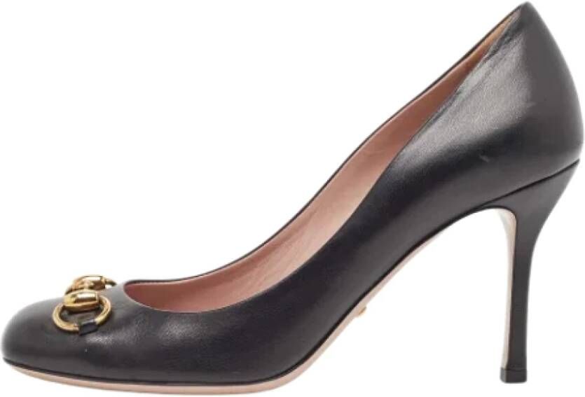 Gucci Vintage Pre-owned Leather heels Black Dames