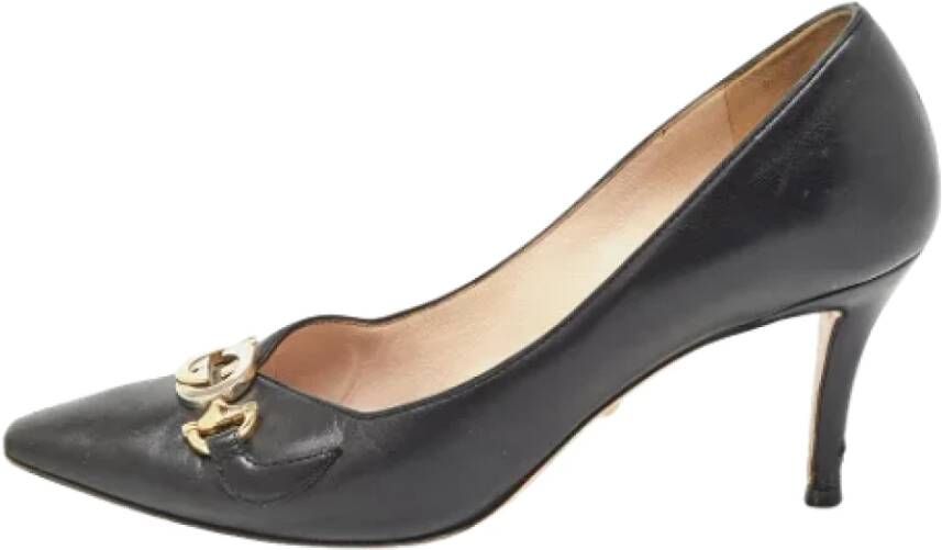 Gucci Vintage Pre-owned Leather heels Black Dames