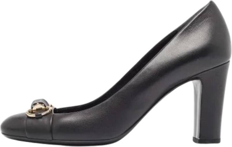 Gucci Vintage Pre-owned Leather heels Black Dames