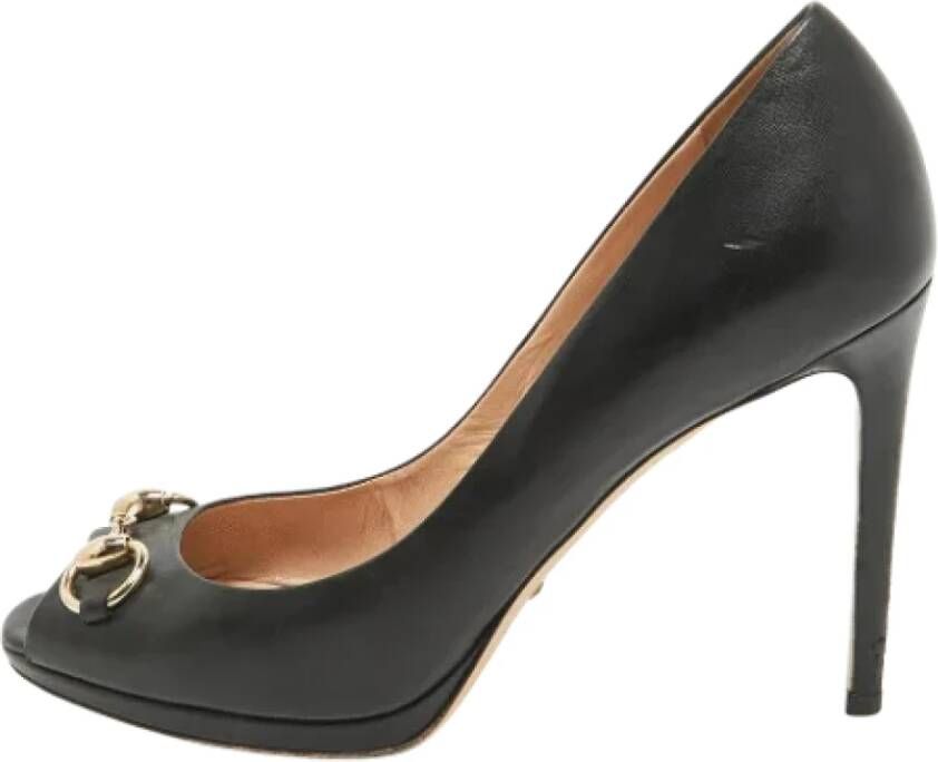 Gucci Vintage Pre-owned Leather heels Black Dames