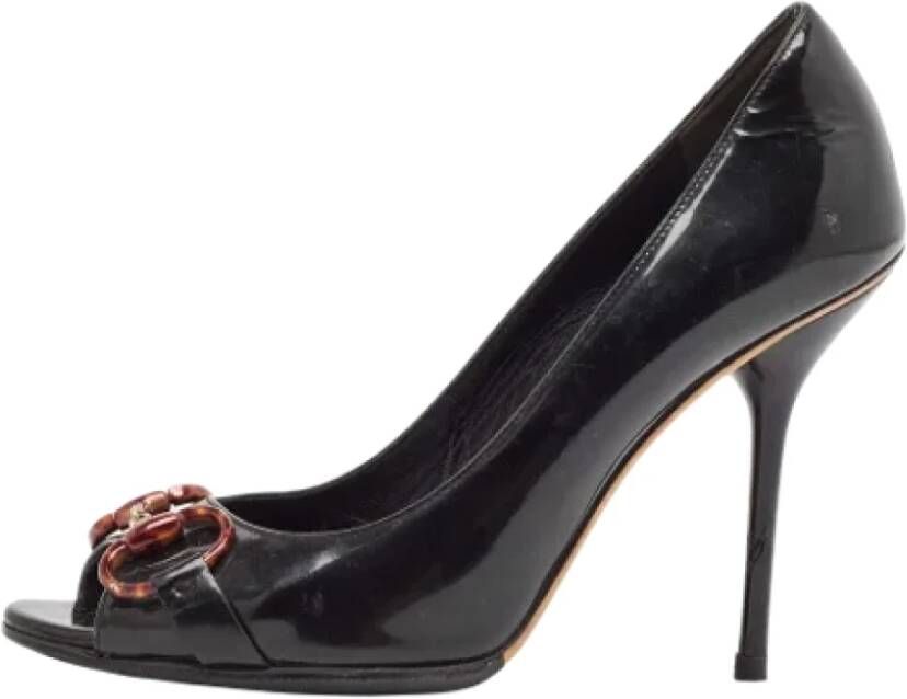 Gucci Vintage Pre-owned Leather heels Black Dames