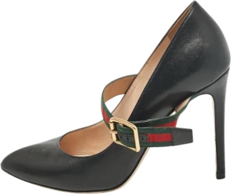 Gucci Vintage Pre-owned Leather heels Black Dames