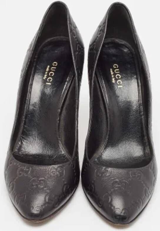 Gucci Vintage Pre-owned Leather heels Black Dames