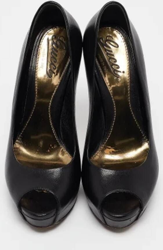 Gucci Vintage Pre-owned Leather heels Black Dames