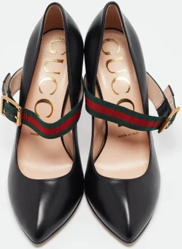 Gucci Vintage Pre-owned Leather heels Black Dames