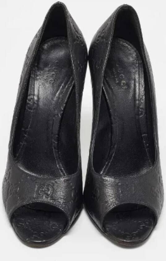 Gucci Vintage Pre-owned Leather heels Black Dames