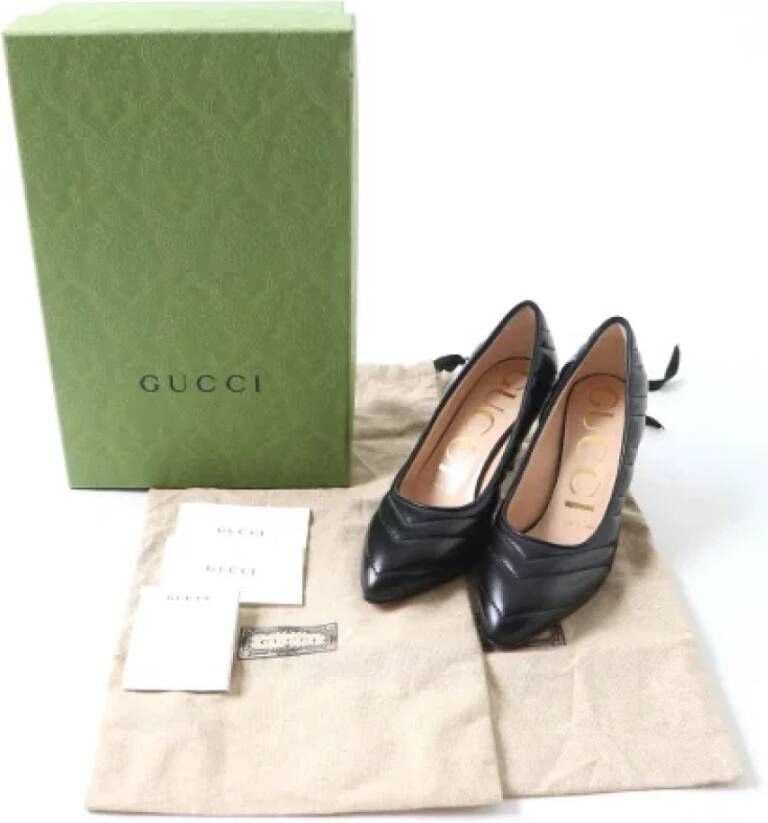 Gucci Vintage Pre-owned Leather heels Black Dames