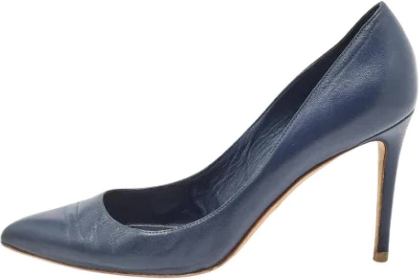 Gucci Vintage Pre-owned Leather heels Blue Dames