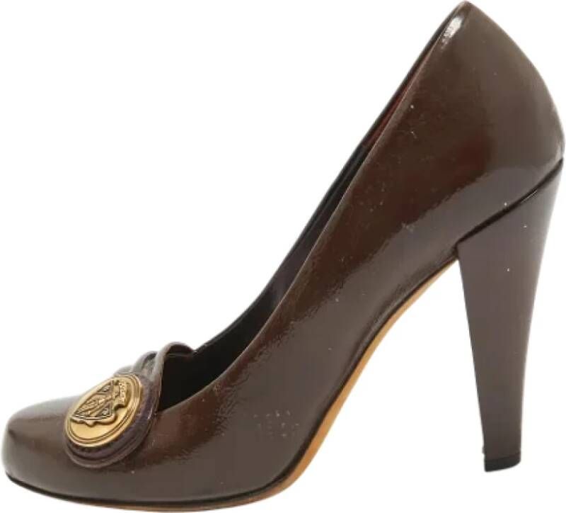 Gucci Vintage Pre-owned Leather heels Brown Dames