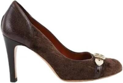 Gucci Vintage Pre-owned Leather heels Brown Dames