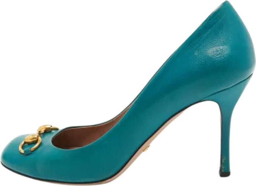 Gucci Vintage Pre-owned Leather heels Green Dames