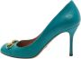 Gucci Vintage Pre-owned Leather heels Green Dames - Thumbnail 1