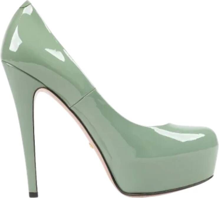 Gucci Vintage Pre-owned Leather heels Green Dames