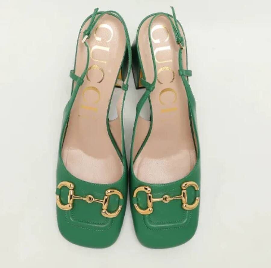 Gucci Vintage Pre-owned Leather heels Green Dames