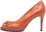 Gucci Vintage Pre-owned Leather heels Orange Dames - Thumbnail 1