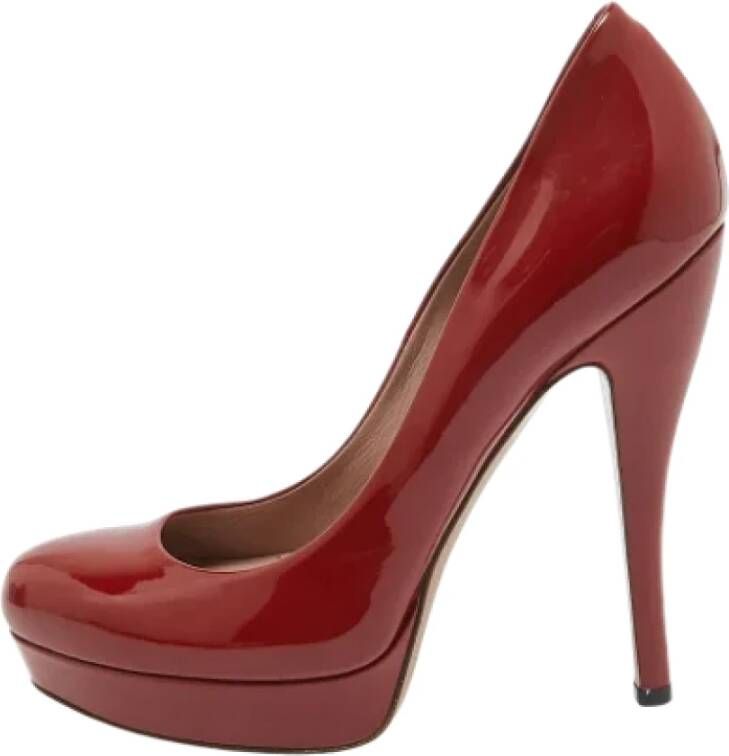 Gucci Vintage Pre-owned Leather heels Red Dames