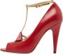 Gucci Vintage Pre-owned Leather heels Red Dames - Thumbnail 1