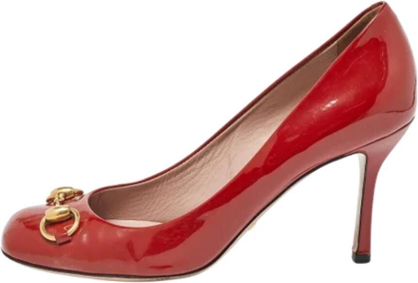 Gucci Vintage Pre-owned Leather heels Red Dames