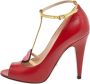 Gucci Vintage Pre-owned Leather heels Red Dames - Thumbnail 1