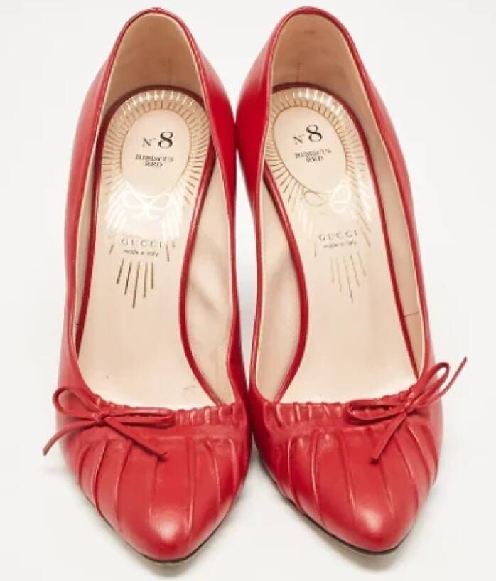 Gucci Vintage Pre-owned Leather heels Red Dames