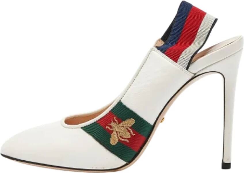 Gucci Vintage Pre-owned Leather heels White Dames