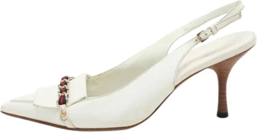 Gucci Vintage Pre-owned Leather heels White Dames