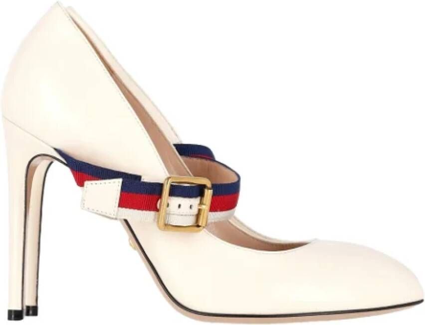 Gucci Vintage Pre-owned Leather heels White Dames