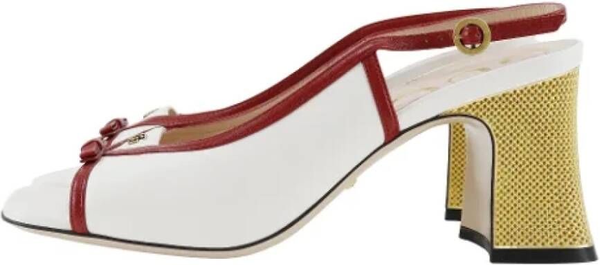 Gucci Vintage Pre-owned Leather heels White Dames