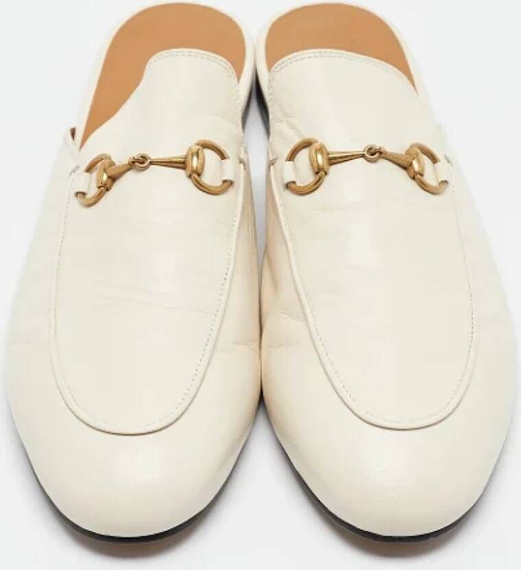 Gucci Vintage Pre-owned Leather mules Beige Dames