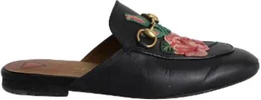 Gucci Vintage Pre-owned Leather mules Black Dames