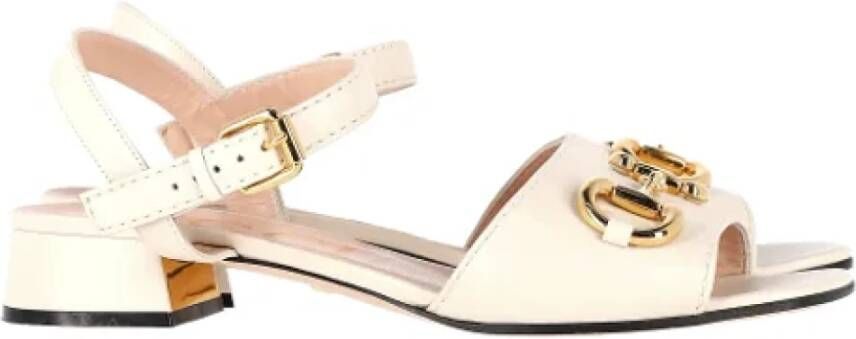 Gucci Vintage Pre-owned Leather sandals Beige Dames