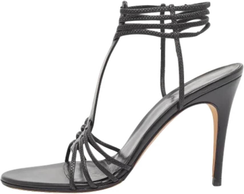 Gucci Vintage Pre-owned Leather sandals Black Dames