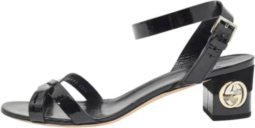 Gucci Vintage Pre-owned Leather sandals Black Dames