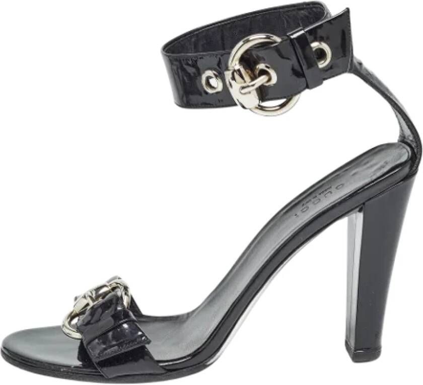 Gucci Vintage Pre-owned Leather sandals Black Dames