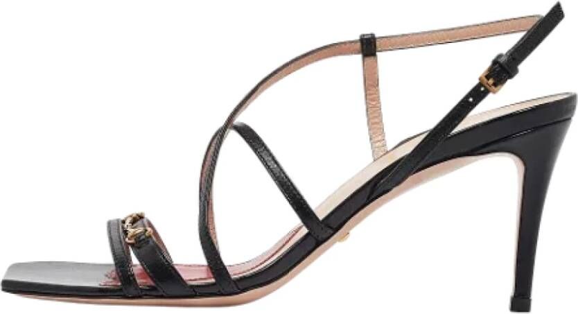 Gucci Vintage Pre-owned Leather sandals Black Dames