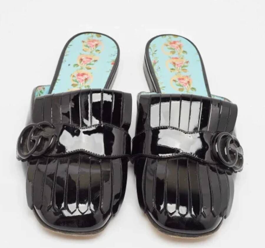 Gucci Vintage Pre-owned Leather sandals Black Dames